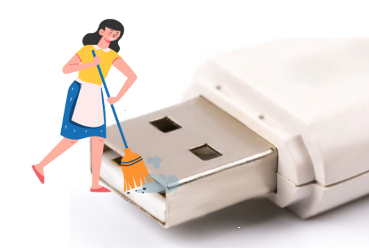 liquid or debris in USB port